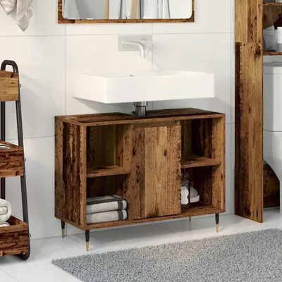 Productafbeelding van Maison Exclusive - Badkamerkast, gerecycled hout, 80 x 33 x 60 cm, houtvezel