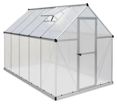 Produktbild von Palram - Canopia Aluminium Gewächshaus Mythos 610 Silber 306x185x208 cm