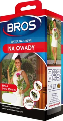 Obrázek produktu pro Bros, Siatka na drzwi na owady 140x220cm, biała, 1 sztuka