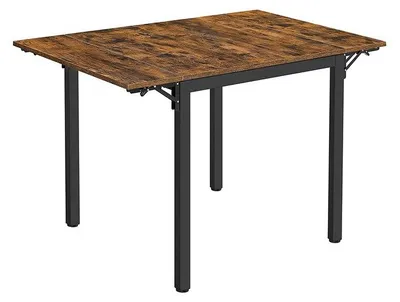 Produktbild von Klappbarer Küchentisch, Industrie, Holzoptik, braun-schwarz, 120 x 78 x 76,2 cm