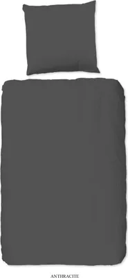 Produktbild von Good Morning Bettwäsche-Set Uni 140×200/220 cm Anthrazit