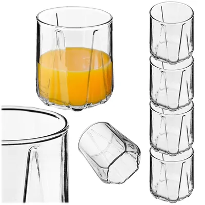 Trinkgläser 360 ml, 4 Stück, Wassergläser aus Glas, Cocktailgläser