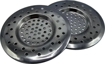 Image de Bouchon d'écoulement | lavabo | vidage de lavabo | bouchon de vidange | égoutter | passoire d'évier | bord | acier inoxydable | set de 2 pièces