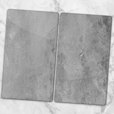 Produktbild von Glas-Herdabdeckplatten Glaskeramikkochfeld-Abdeckung Spritzschutz Glas 2x30x52 cm - Beton Textur