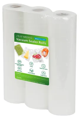 Immagine prodotto di Sacchetti per confezionamento sottovuoto senza BPA, ideali per alimenti, confezione da 3 rotoli da 50 cm