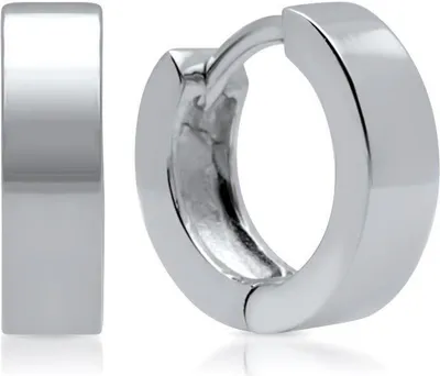 Produktbild von Moderne Creolen 925 Sterling Silber rhodiniert SE0113