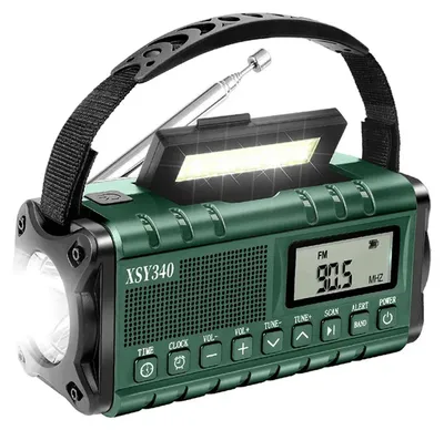 Produktbild von Notfall AM/FM Kurbelradio – Weltempfänger mit 10000mAh Akku, Solar Radio, Taschenlampe, SOS Alarm, Handyladefunktion