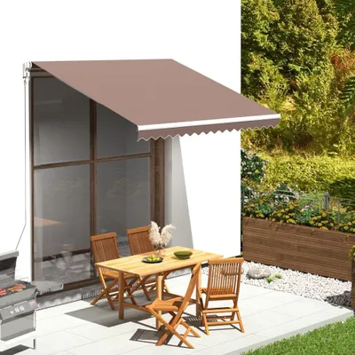 Immagine prodotto di Maison Exclusive - Telo di ricambio per tenda da sole, colore marrone, 3x2,5 metri, in poliestere