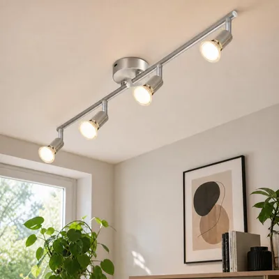 Obrázok produktu pre LED stropné svietidlo s 4 bodovými zdrojmi svetla, vhodné do obývačky, moderný dizajn