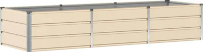 Produktbild von vidaXL Pflanzkübel Elfenbein 240 x 80 x 45 cm Stahl