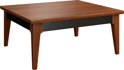 Produktbild von Couchtisch "Lopar" 23, Farbe: Nuss / Schwarz, teilmassiv - Abmessungen: 41 x 90 x 90 cm (H x B x T)