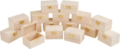 Produktbild von VBS XXL Holztruhe, 16 Stück, ca. B 8,2 x T 5,7 x H 5 cm