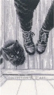 Image de Kit de point de croix compté RTO « Je ne suis qu'un petit chaton », 10,5 x 18,5 cm
