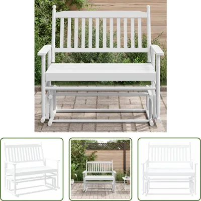 Produktbild von The Living Store Schaukelbank Weiß 118x70x104,5 cm Massivholz Pappel
