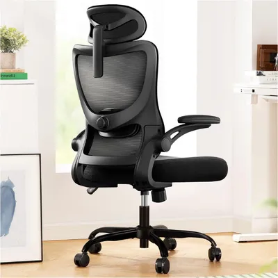 Obrázek produktu pro Ergonomická kancelářská židle – herní židle – s nastavitelnou opěradlem – 60 x 58 cm – černá