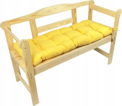 Produktbild von Gartenbankkissen, Gelb, 120x40x8, Gartenkissen, Gartensitzkissen, Outdoorkissen, Gartenkissen