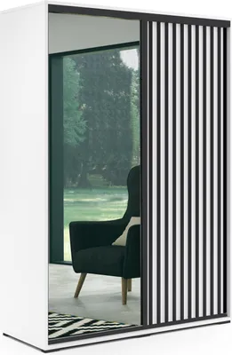 Zdjęcie produktu dla Szafa Atena biała przesuwna, z lustrem 200 x 62 x 245 cm