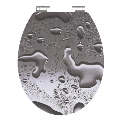 Zdjęcie produktu dla Deska Sedesowa Wolnoopadająca, Wysoki Połysk, Grey Steel, Mdf Lumarko