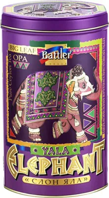 Produktbild von BATTLER Schwarzer Ceylon Tee Elephant Yala lose 100g Metalldose Schwarztee