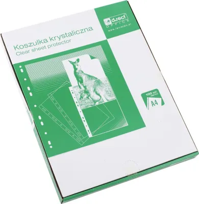 Produktbild von D.RECT Prospekthüllen A4, 100 Stück, glasklar, 55 Mikron