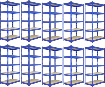 Image de 10 pièces T-Rax étagère de stockage bleu - 120cm x 45cm x 180cm