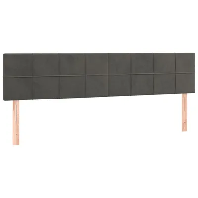 Immagine prodotto di vidaXL Testiere 2 pz. Velluto grigio scuro 100x5x78/88 cm