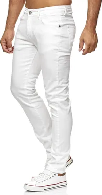 Produktbild von Red Bridge Herren Jeans Hose Slim-Fit Röhrenjeans Denim Colored Weiß W40 L34