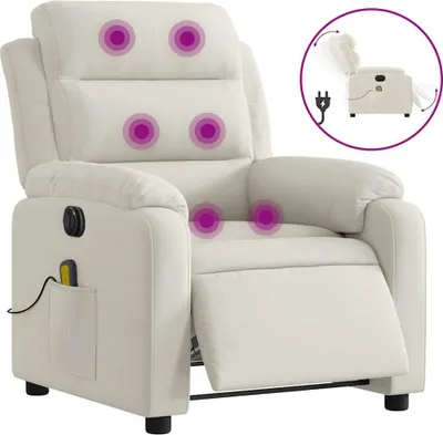 Produktbild von vidaXL Massagesessel Elektrisch Creme Samt