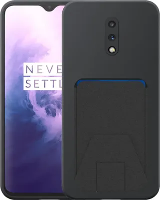 Obrázok produktu pre Vhodné pre telefón OnePlus 7 s nastaviteľným koženým puzdrom - pružný zadný kryt Silikónové puzdro TPU s nastaviteľným koženým puzdrom - čierne - Smartphonica
