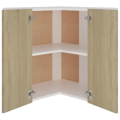 Produktbild von vidaXL Eckhängeschrank Lyon Sonoma-Eiche 57x57x60 cm Holzwerkstoff