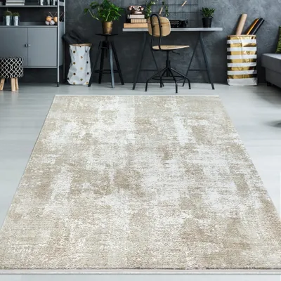 Produktbild von Teppich Used-Look pflegeleicht abstrakt in Beige Größe - 80 x 150 cm