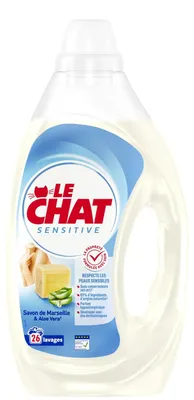 Produktbild von Le Chat 1,17 l Sensitive Marseille-Seife & Aloe Vera 26 Stück