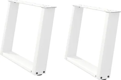 Immagine prodotto di Gambe per Tavolino da Caffè a Forma di U 2 pz Bianche 70x(42-43) cm Acciaio