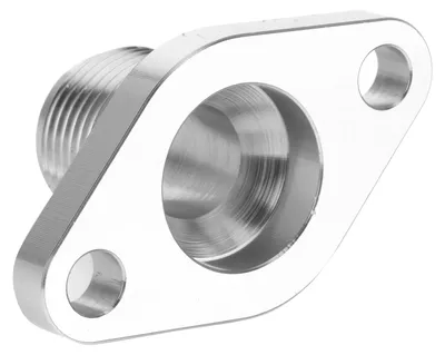 Image de Adaptateur à bride de retour d'huile 2 pouces AN12 en alliage d'aluminium, compatible avec les modèles Garrett T3, T4, T04B et T04E