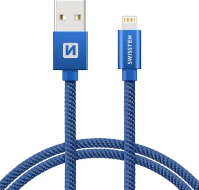 Produktbild von Swissten Textile Fast Charge 3A Lightning Daten- und Ladekabel 1,2 m