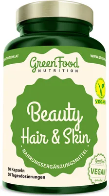 Produktbild von GreenFood Nutrition Beauty Hair & Skin 60 Kapseln