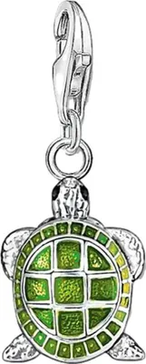 Produktbild von Thomas Sabo 0837-007-6 Charm-Anhänger Schildkröte Grün Sterling-Silber