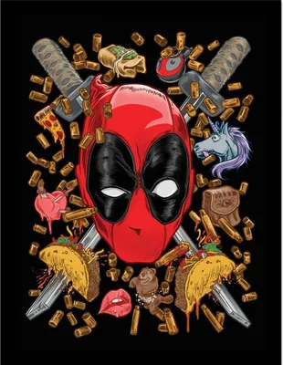 Image de Deadpool - Poster encadré "Chimichanga" PM8979 (40 cm x 30 cm) (Coloré)