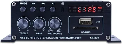 Obrázok produktu pre AK370 Mini audio zosilňovač – prenosný zosilňovač pre reproduktory do auta a na domáce použitie