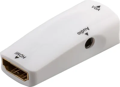 Produktbild von Kompakter HDMI™/VGA-Adapter inkl. Audio HDMI™-Buchse (Typ A) > VGA-Buchse (15-polig) + Klinke 3,5 mm Buchse (3-Pin, stereo)