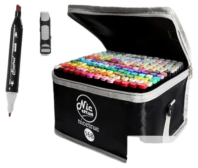 Productafbeelding van Kunstmarkers, 168 levendige kleuren, dubbelzijdig ontwerp, set van 168 kleuren