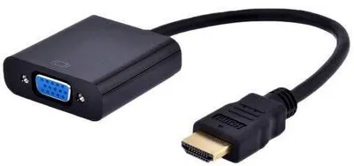 Produktbild von Gembird A-HDMI-VGA-04, 0,15 m, VGA (D-Sub), HDMI Typ A (Standard), Männlich, Weiblich, Schwarz