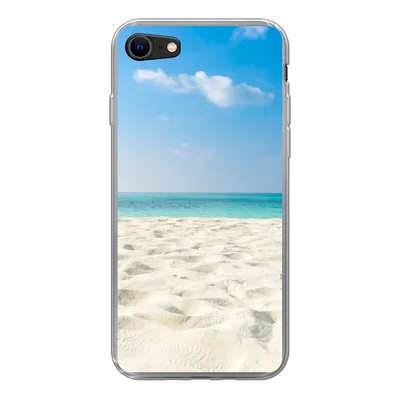 Produktbild von MuchoWow® Handyhülle Schutzhülle Hülle für iPhone SE 2022 Tropisch - Strand - Meer Silikon Softcase Handy Hülle - Schutzhülle
