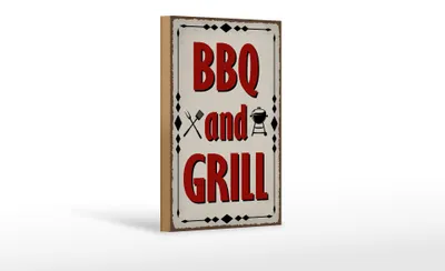 Produktbild von Holzschild Hinweis 20x30 cm BBQ and Grill  Deko Schild