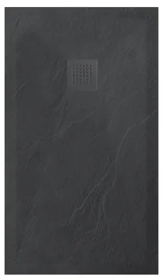 Obrázek produktu pro BALNEO sprchová vanička z minerálního kompozitu Stone Tray F 80 × 140 × 2,5 cm v tmavě šedé barvě