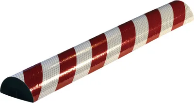 Produktbild von Warn- und Schutzprofil Typ C+, rot/weiß reflektierend RA2, 70x35 mm, Länge 1 m