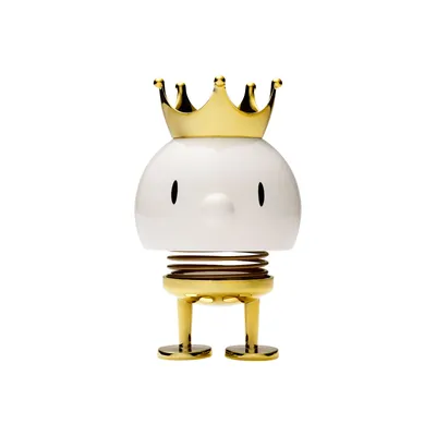 Produktbild von Hoptimist King Bumble, Wackelfigur, Wackel Figur, Dekoidee, Dekoration, Kunststoff, Weiß, H 12 cm, 26140