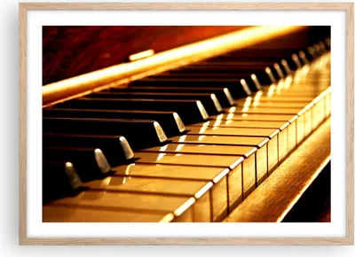 Produktbild von Gerahmtes Poster - Rahmen in heller Eiche - Klavier Musik Konzert - 70x50 cm - Wand Bild - Wanddeko - Wandbilder - Wandposter - Bilderrahmen - Bilder - Kunstdruck - Wandbild - P2NAA70x50-2200