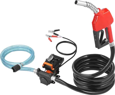 Zdjęcie produktu dla Pompa transferowa paliwa 12 V, 15 GPM, 1/4 HP, pompa do oleju napędowego z automatyczną dyszą paliwową