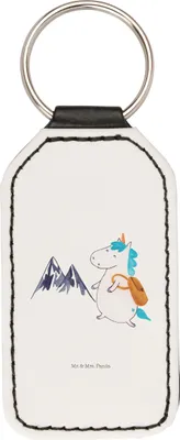 Produktbild von Mr. & Mrs. Panda Schlüsselanhänger Einhorn Bergsteiger - Weiß - Geschenk, Weltenbummler, Urlaub, Einhörner, Unicorn, schlüsselbund anhänger, schlüssel, Abenteuer, Reisen